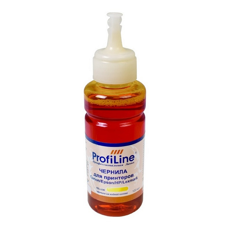 превью Чернила ProfiLine Premium для Canon/Epson/HP/Lexmark желтые 100 мл
