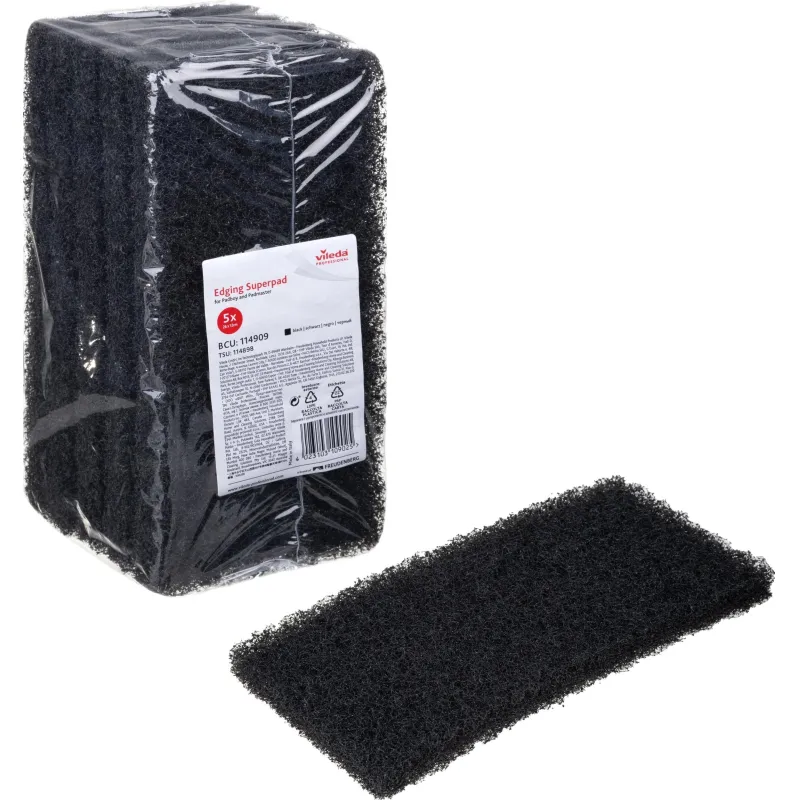 превью ПАД ручной Vileda Professional Супер-пад абразивный жёсткий 26x12 см чёрный (5 штук в упаковке)