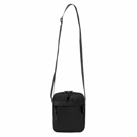 Сумка на плечо HEIKKI COMPACT (ХЕЙКИ), два кармана, черная, 19×14х5 см