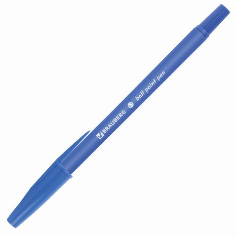Ручка шариковая BRAUBERG «Capital-X», СИНЯЯ, корпус soft-touch синий, узел 0.7 мм, линия письма 0.35 мм, 143341