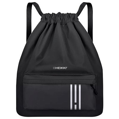 Рюкзак спортивный мешок HEIKKI CASUAL (ХЕЙКИ) с дополнительным карманом, 44×34 см, Stripe