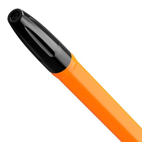 Ручка шариковая BRAUBERG «ULTRA ORANGE», ЧЕРНАЯ, узел 0.7 мм, чернила ГЕРМАНИЯ, наконечник ШВЕЙЦАРИЯ