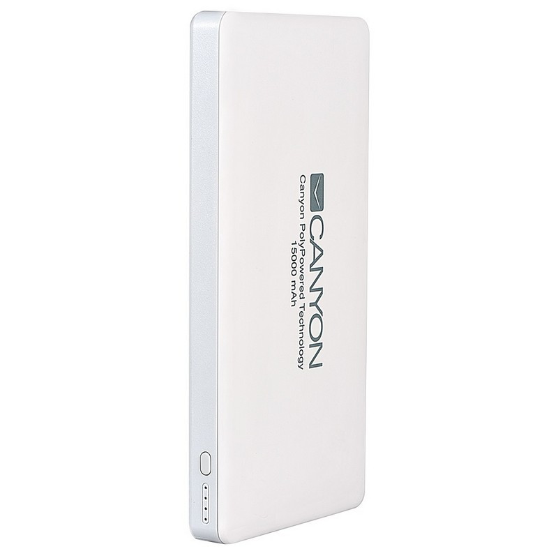 превью Внешний аккумулятор Canyon Li-Pol 15000 mAh белый (CNS-TPBP15W)