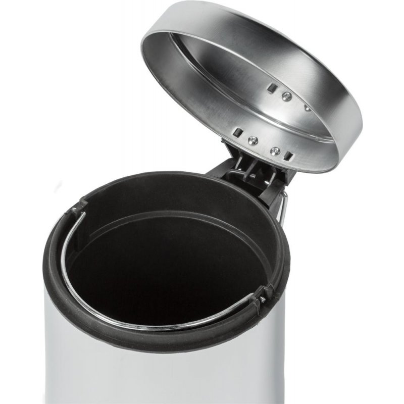 Ведро мусорное с педалью Solinne 3л стальное, хром