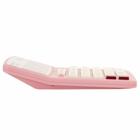 Калькулятор настольный BRAUBERG EXTRA PASTEL-12-PK (206×155 мм), 12 разрядов, двойное питание, РОЗОВЫЙ