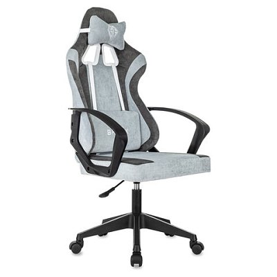 Кресло компьютерное BRABIX ''Forcer GM-127''2 подушкитканьсерое/светло-голубое533214