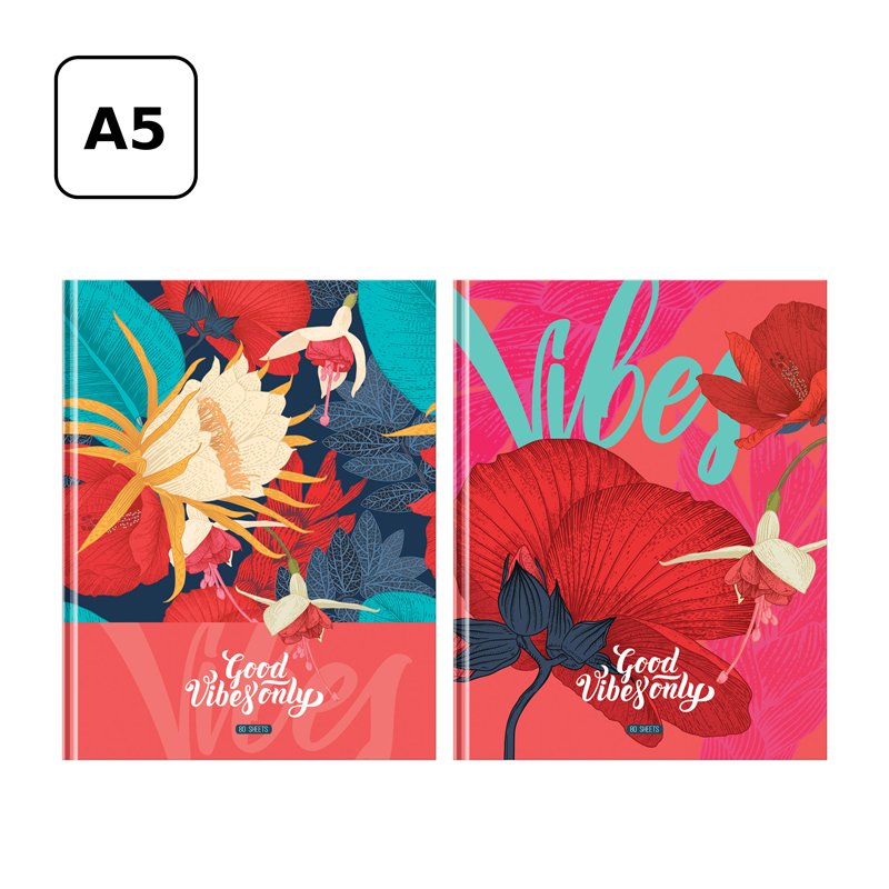 Бизнес-блокнот А5, 80л., BG «Only good», глянцевая ламинация