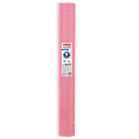Бумага гофрированная (ИТАЛИЯ) 180 г/м2, светло-розовая (549), 50×250 см, BRAUBERG FLORE