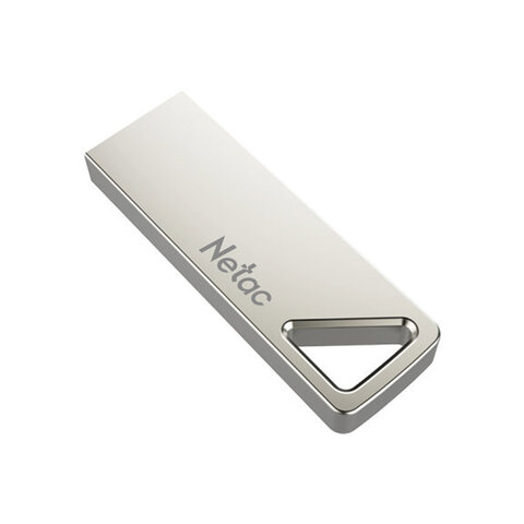 Флеш-диск 64 GB NETAC U326, USB 2.0, металлический корпус, серебристый-20PN
