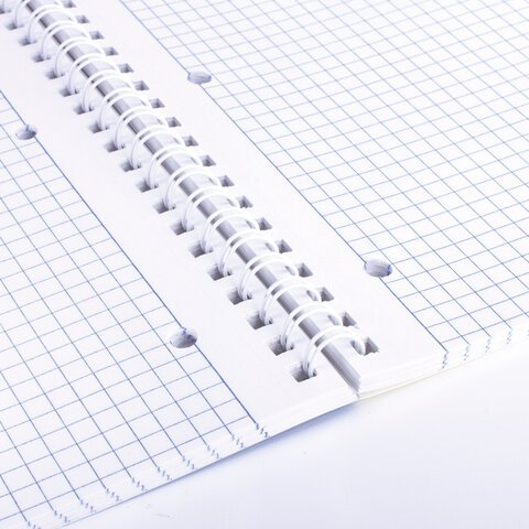 Тетрадь А4, 96 л., BRAUBERG, гребень, клетка, матовая ламинация, «Marble»