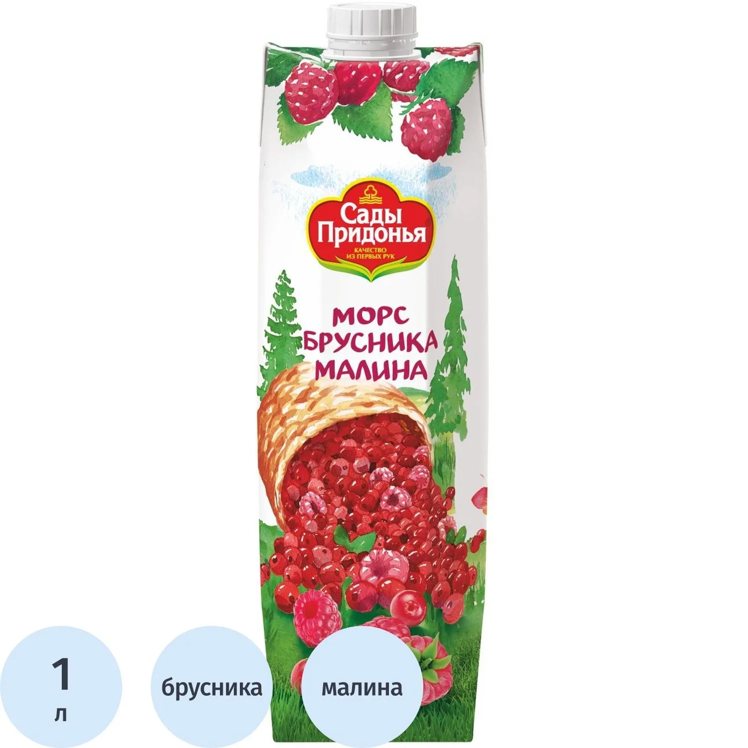 Морс Сады Придонья брусника-малина 1 л