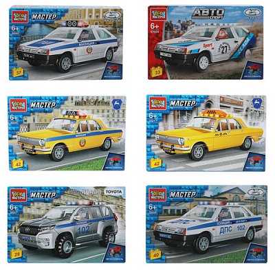 Конструктор пластиковый «АВТОМОБИЛИ»28-42 деталиГОРОД МАСТЕРОВ