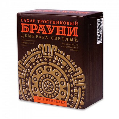 Сахар тростниковый БРАУНИ, 0,5 кг (98 кусочков, размер 15×16×21 мм)