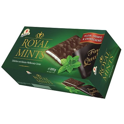 Шоколад Halloren Royal Mints с мятной начинкой 200 г