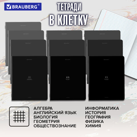 Тетради предметные, КОМПЛЕКТ 12 ПРЕДМЕТОВ, 48 л., SoftTouch, BRAUBERG «РИТМ»