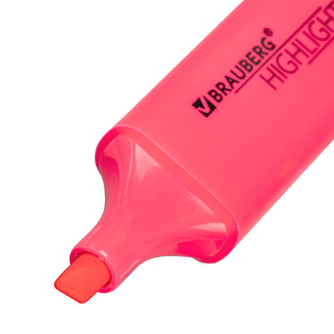 Текстовыделитель BRAUBERG «ORIGINAL NEON», РОЗОВЫЙ, линия письма 1-5 мм