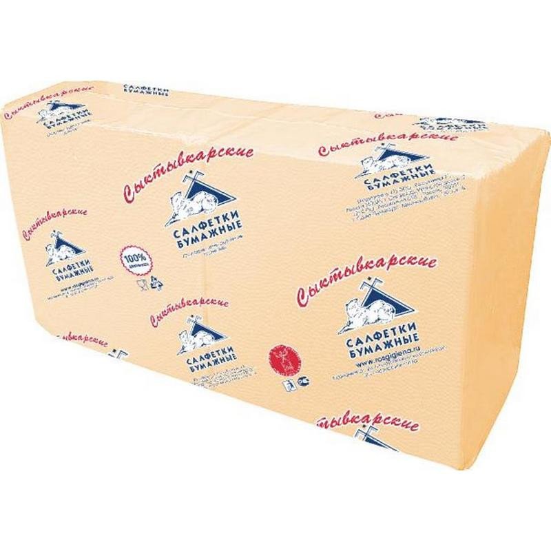превью Салфетки бумажные Profi Pack 1-слойные 33×33 см шампань (250 штук в упаковке)