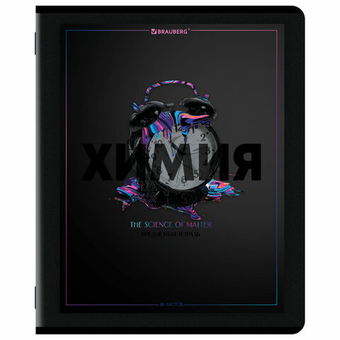 Тетради предметные, КОМПЛЕКТ 12 ПРЕДМЕТОВ, 48 л., матовая ламинация, лак, BRAUBERG «MAJESTIC BLACK»