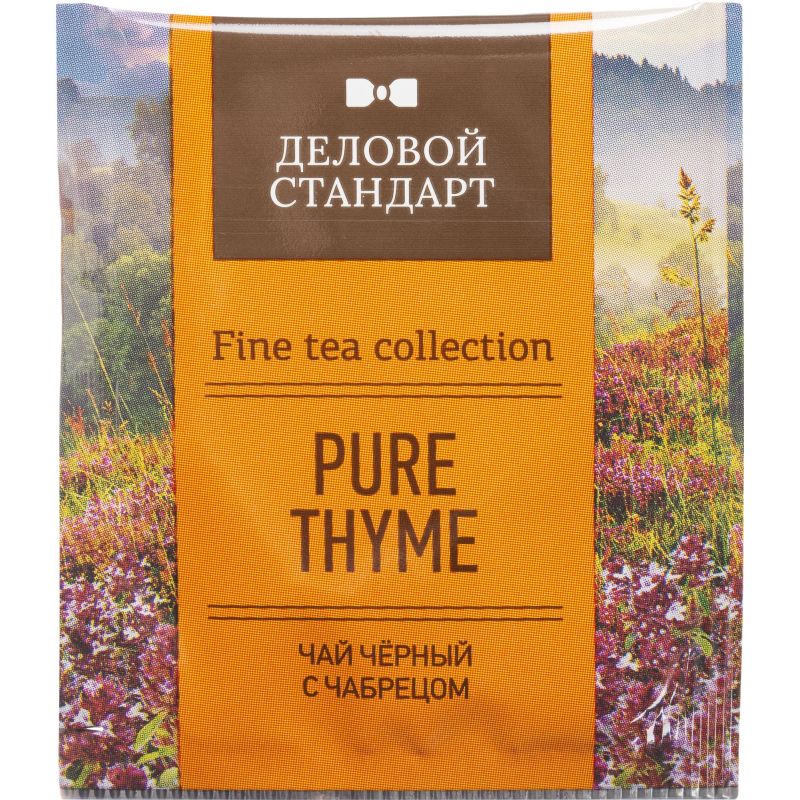 Чай Деловой Стандарт Pure thyme черн. с чабрецом 100 пакx2гр