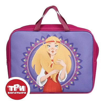 Папка для тетрадей КОМУС Три богатыря Аленушка, А4, молн, ткань,75мм, ПМД-4-20
