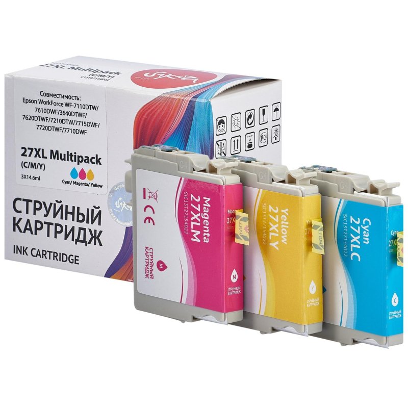 превью Картридж струйный Sakura C13T27154022 27XL вод наб для Epson WF-7110DTW