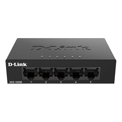 Коммутатор D-Link, L2 Unmanaged Switch, 5×10/100/1000Base-T (DGS-1005D/J2A)