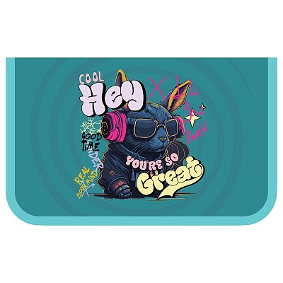 Пенал 1 отделение, 200×130 ArtSpace «Hey Great», две откидные секции, ткань