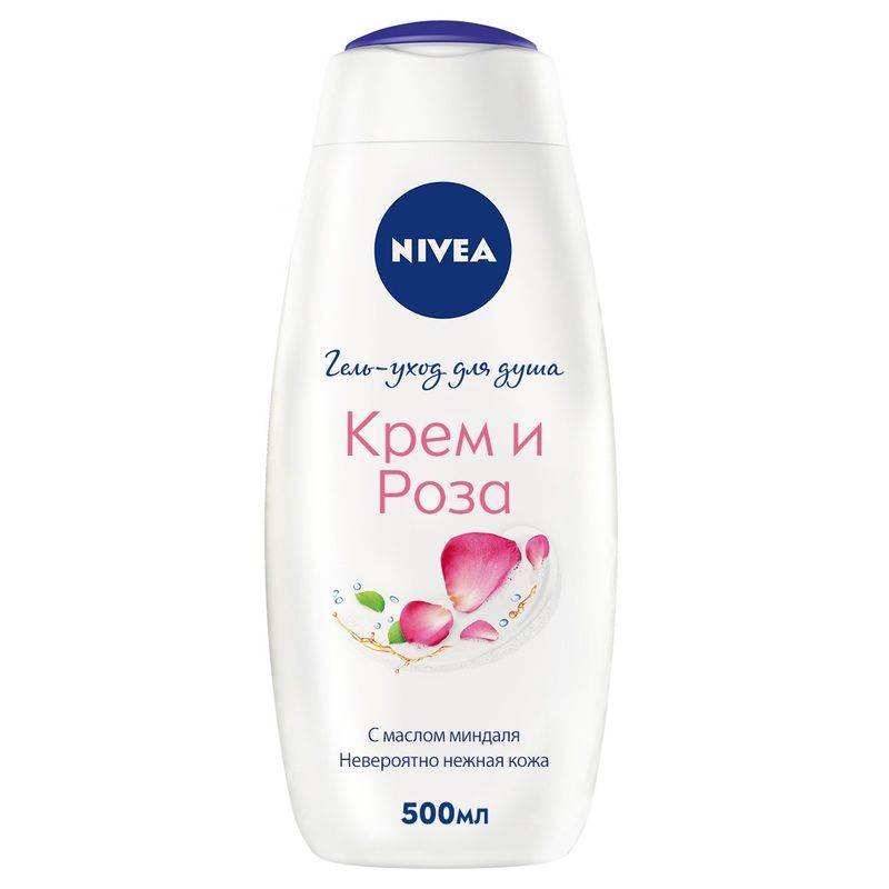 превью Гель для душа Nivea Крем и роза Масло миндаля 500 мл