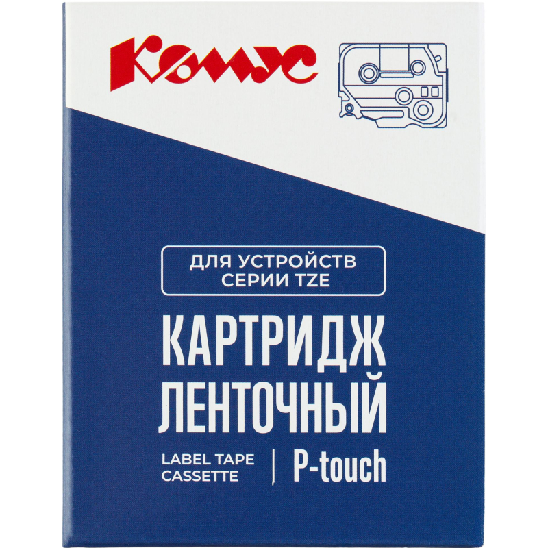 Картридж Комус TZE-411(Brother TZE-411 черный на красном,6мм/8м)