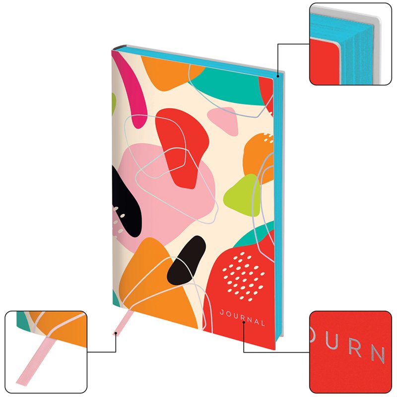 Ежедневник недатир. А5, 136л., кожзам, Greenwich Line «Vision. Abstract pattern», тон. блок, цветной срез