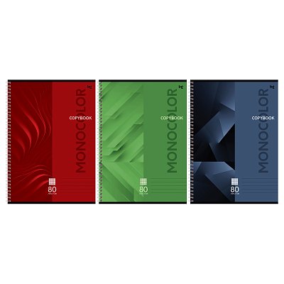 Тетрадь 80л., А4, клетка, на гребне BG «Monocolor. Classic»
