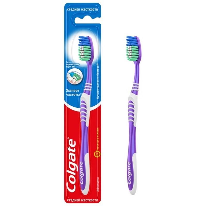 Зубная щетка Colgate Эксперт Чистоты средней жесткости (цвет в ассортименте)