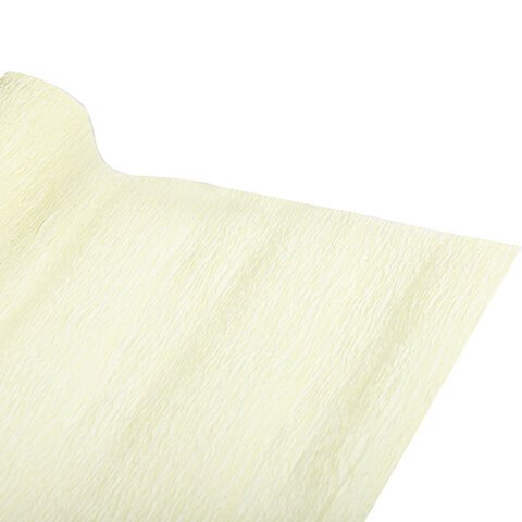Бумага гофрированная (креповая) ДЛЯ ФЛОРИСТИКИ 110 г/м2, молочная, 50×250 см, ОСТРОВ СОКРОВИЩ