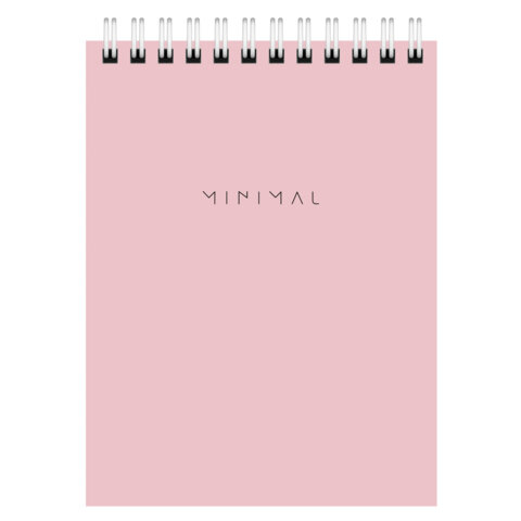 Блокнот МАЛЫЙ ФОРМАТ А6 108×145 мм, 40 л., гребень, картон, клетка, BRAUBERG «Minimal Pastel»