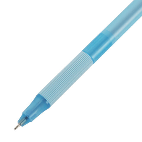 Ручка шариковая с грипом BRAUBERG «i-STICK POINT LIGHT BLUE», СИНЯЯ, пишущий узел 0.7 мм, линия письма 0.35 мм
