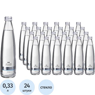 Вода питьевая Деловой Стандарт негазированная стекло 0.33л