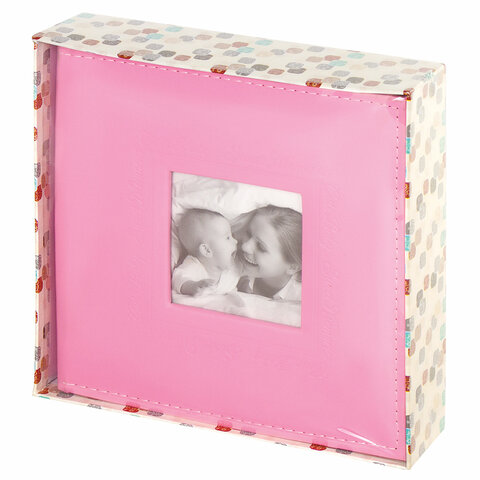 Фотоальбом BRAUBERG «Cute Baby» на 200 фото 10×15 смпод кожубумажные страницыбоксрозовый391141