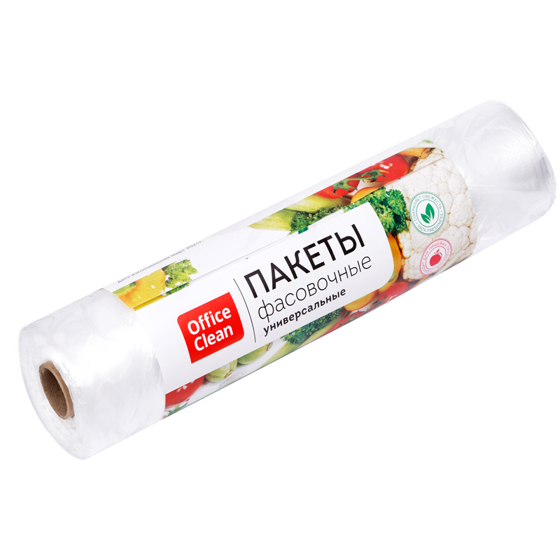 превью Пакеты фасовочные OfficeClean, ПНД, 30×40см, 8мкм, рулон на втулке, 500шт. 