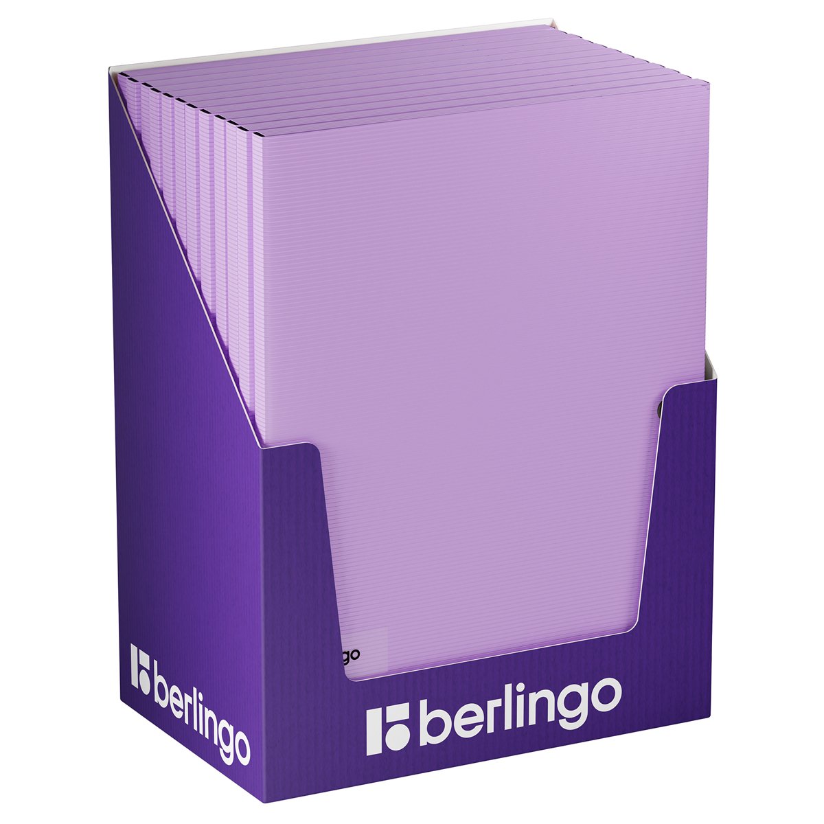 Папка на кнопке Berlingo «Instinct» А4, пластик, 600мкм, лаванда