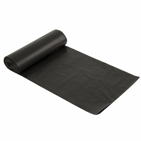 Мешки для мусора, 120 л, ЛАЙМА, комплект 10 шт., рулон, ПНД, прочные, 70×110 см, 18 мкм, черные