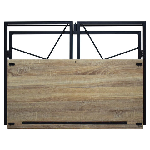 Стол на металлокаркасе BRABIX «LOFT CD-002», 1000×500х750 мм, складной, цвет дуб натуральный