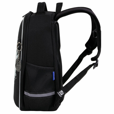 Ранец BRAUBERG LIGHT, 1 отделение, с брелком, Gray wolf, 36×26х13 см