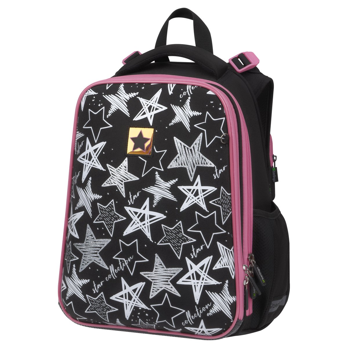 превью Ранец Berlingo Expert «Glossy stars» 37×28×16см, 2 отделения, 2 кармана, анатомическая спинка
