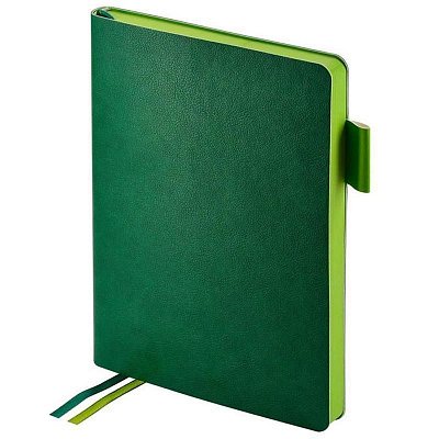 Ежедневник недатированный Bruno Visconti Boston искусственная кожа А5 136 листов зеленый (зеленый обрез, 145×207 мм)