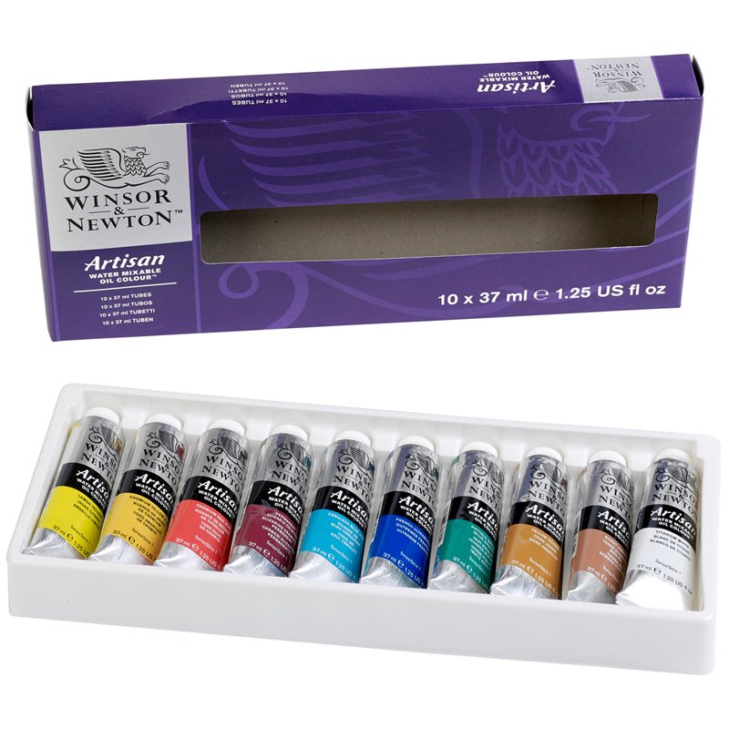 Краски масляные водорастворимые Winsor&Newton «Artisan», 10цв, 37мл ...