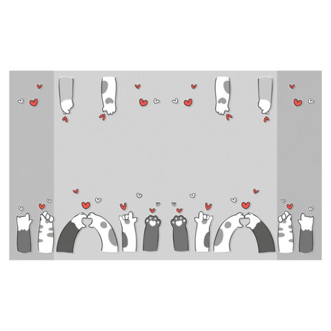 Обложки «PAWS» для тетрадей и дневников, КОМПЛЕКТ 10 шт, ПЛОТНЫЕ, 210×350 мм, 110 мкм, FUNSTER