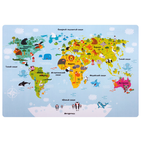 превью Настольное покрытие ПИФАГОРА3+пластик46×33 см«Map»270403