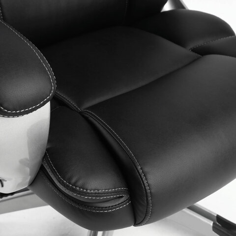 Кресло офисное BRABIX PREMIUM «Rest EX-555», пружинный блок, экокожа, черное, 531938