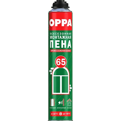 Пена монтажная OPPA 65 профессиональная всесезонная 850 мл