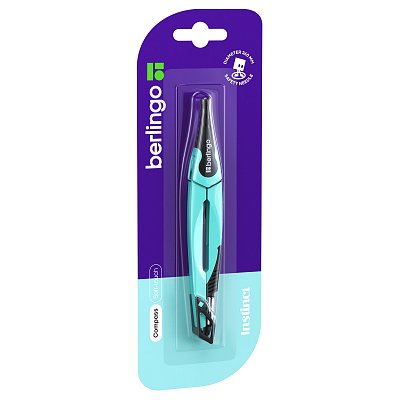 Циркуль Berlingo «Instinct» металлический, 135мм, мятный, блистер